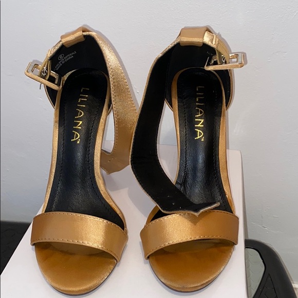 Liliana Shoes - Satin Gold heels